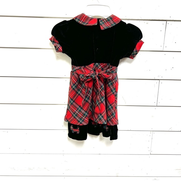 Cre8ions holiday dress terroir dog Christmas dress 2t red black - Picture 4 of 7